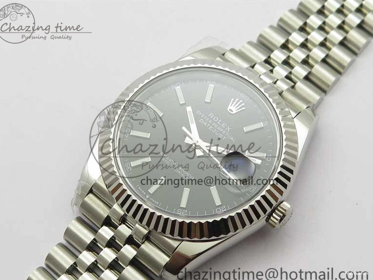 1:1 Bracelet 126334 DateJust Markers 41MM Jubilee SS VRF Black Dial Best on A3235 SS Edition Stick 904L 0729